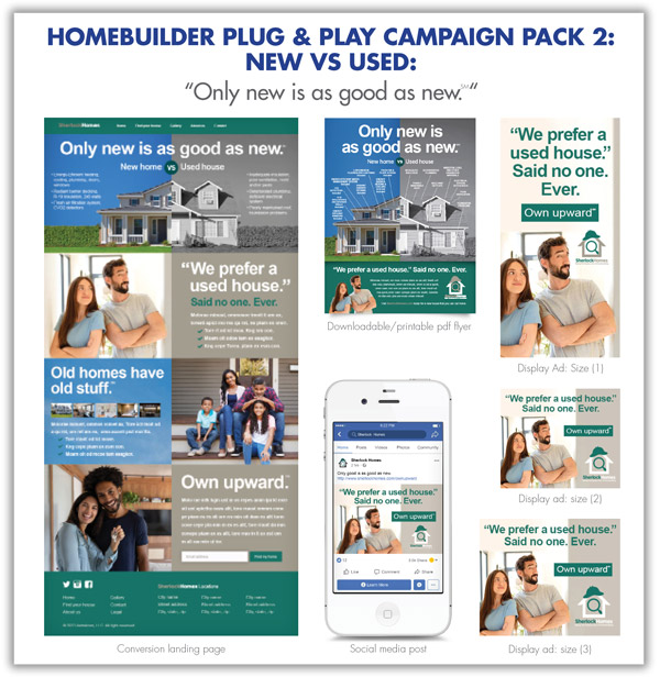Homebuilder Plug & Play Campaign Packs new vs. used
